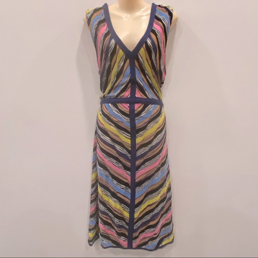 Missoni Multicolor Sleeveless Midi Dress size 10 - Picture 4 of 11